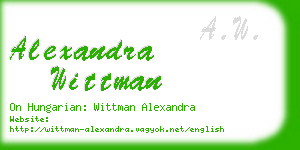 alexandra wittman business card